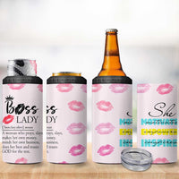 Boss Gifts for Women 4 in 1 Can Cooler Tumbler She Motivates Inspires Empowers Christmas Birthday Gift - Wonder Print Shop