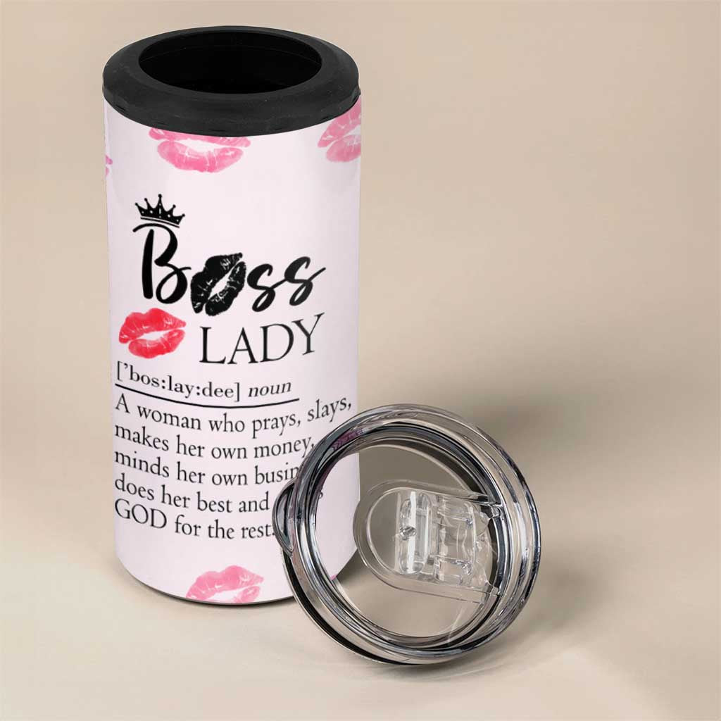 Boss Gifts for Women 4 in 1 Can Cooler Tumbler She Motivates Inspires Empowers Christmas Birthday Gift - Wonder Print Shop