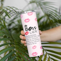 Boss Gifts for Women Skinny Tumbler She Motivates Inspires Empowers Christmas Birthday Gift - Wonder Print Shop