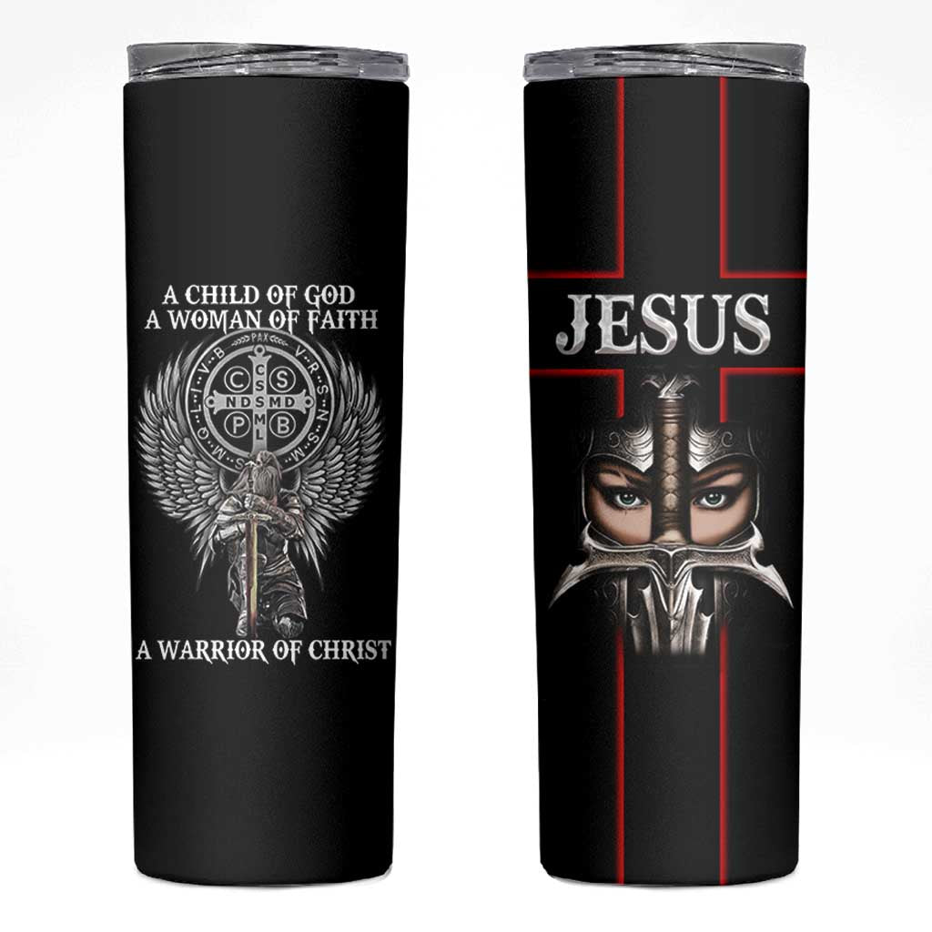 Christian Gifts For Women Skinny Tumbler A Child Of God A Woman Of Faith A Warrior Of Christ Jesus Faith