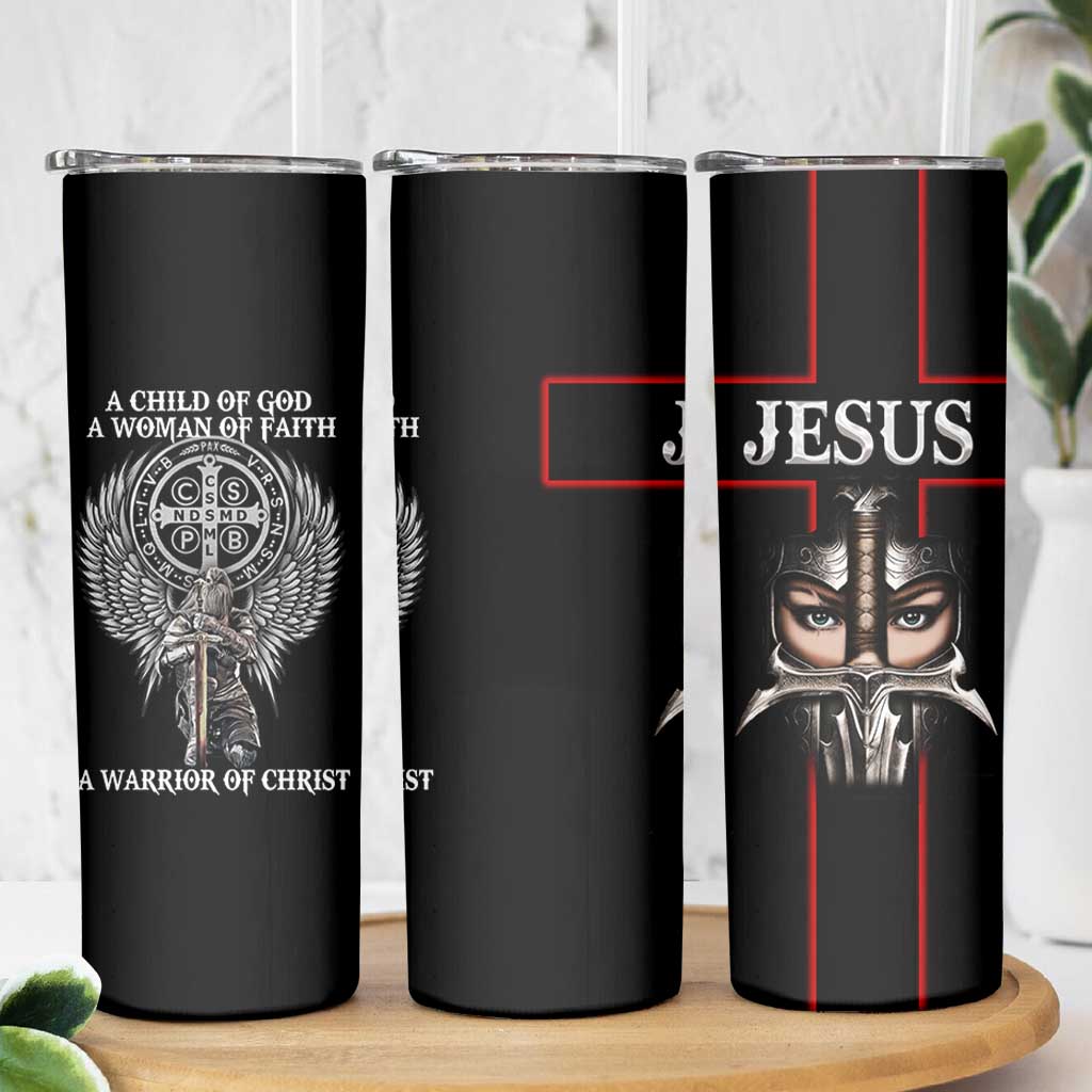 Christian Gifts For Women Skinny Tumbler A Child Of God A Woman Of Faith A Warrior Of Christ Jesus Faith