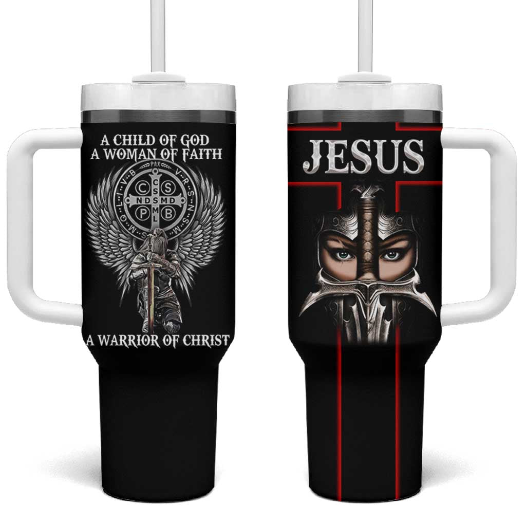 Christian Gifts For Women Tumbler With Handle A Child Of God A Woman Of Faith A Warrior Of Christ Jesus Faith
