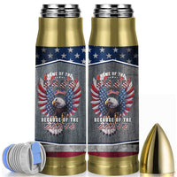 American Flag Patriotic Bullet Tumbler Land Of The Free Because Of The Brave USA Flag Bald Eagle