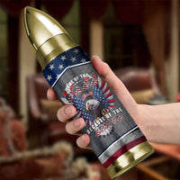 American Flag Patriotic Bullet Tumbler Land Of The Free Because Of The Brave USA Flag Bald Eagle