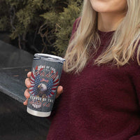 American Flag Patriotic Tumbler Cup Land Of The Free Because Of The Brave USA Flag Bald Eagle