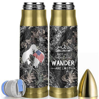 Bigfoot Camping Bullet Tumbler Not All Who Wander Are Lost Sasquatch