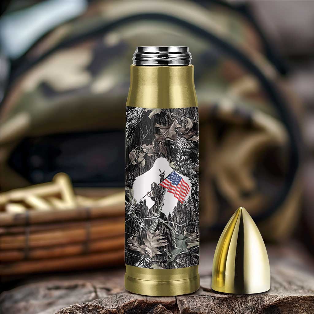 Bigfoot Camping Bullet Tumbler Not All Who Wander Are Lost Sasquatch