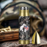 Bigfoot Camping Bullet Tumbler Not All Who Wander Are Lost Sasquatch