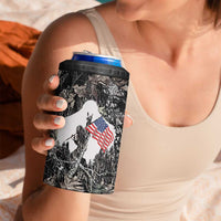 Bigfoot Camping 4 in 1 Can Cooler Tumbler Not All Who Wander Are Lost Sasquatch