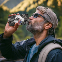 Bigfoot Camping 4 in 1 Can Cooler Tumbler Not All Who Wander Are Lost Sasquatch