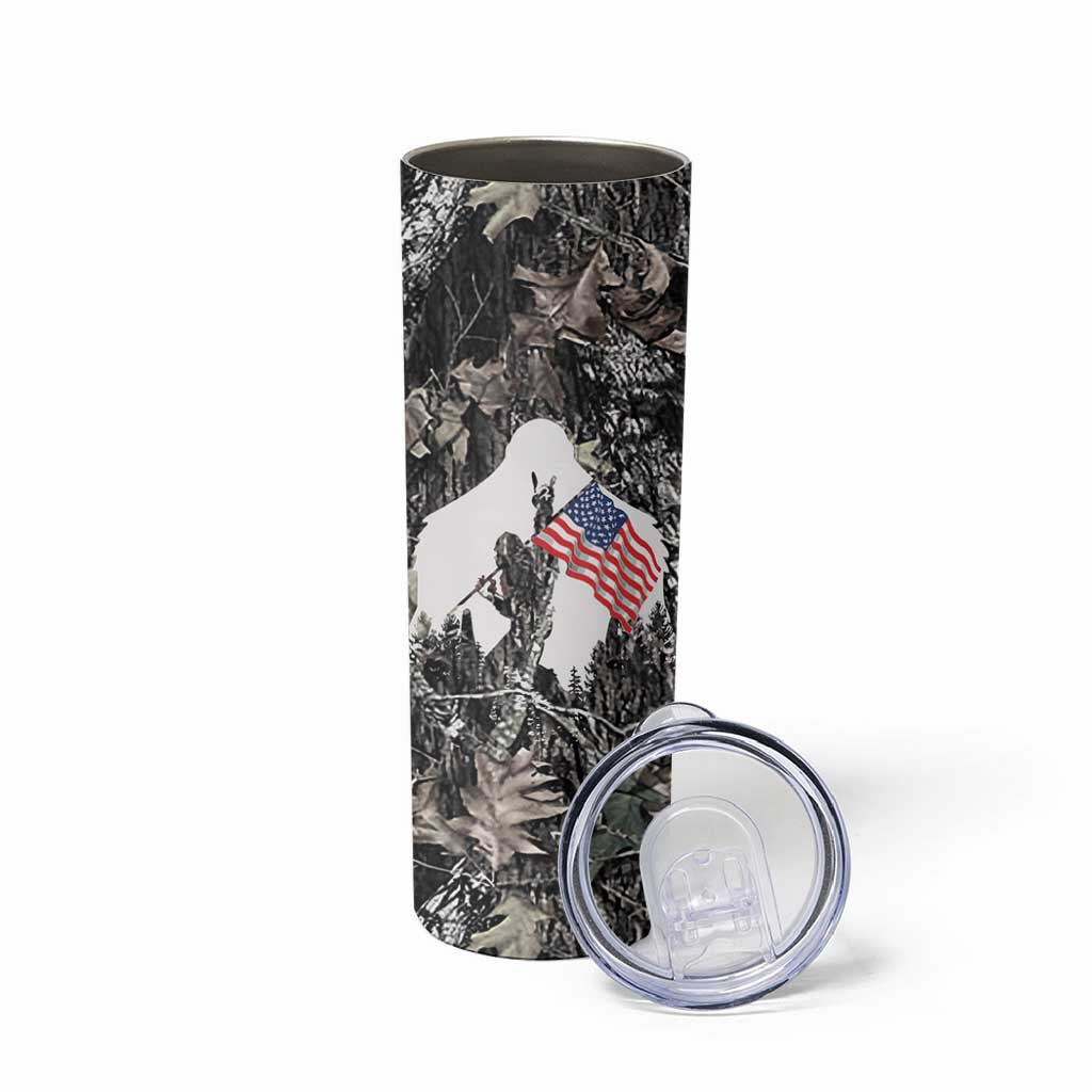 Bigfoot Camping Skinny Tumbler Not All Who Wander Are Lost Sasquatch