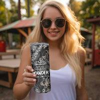 Bigfoot Camping Skinny Tumbler Not All Who Wander Are Lost Sasquatch