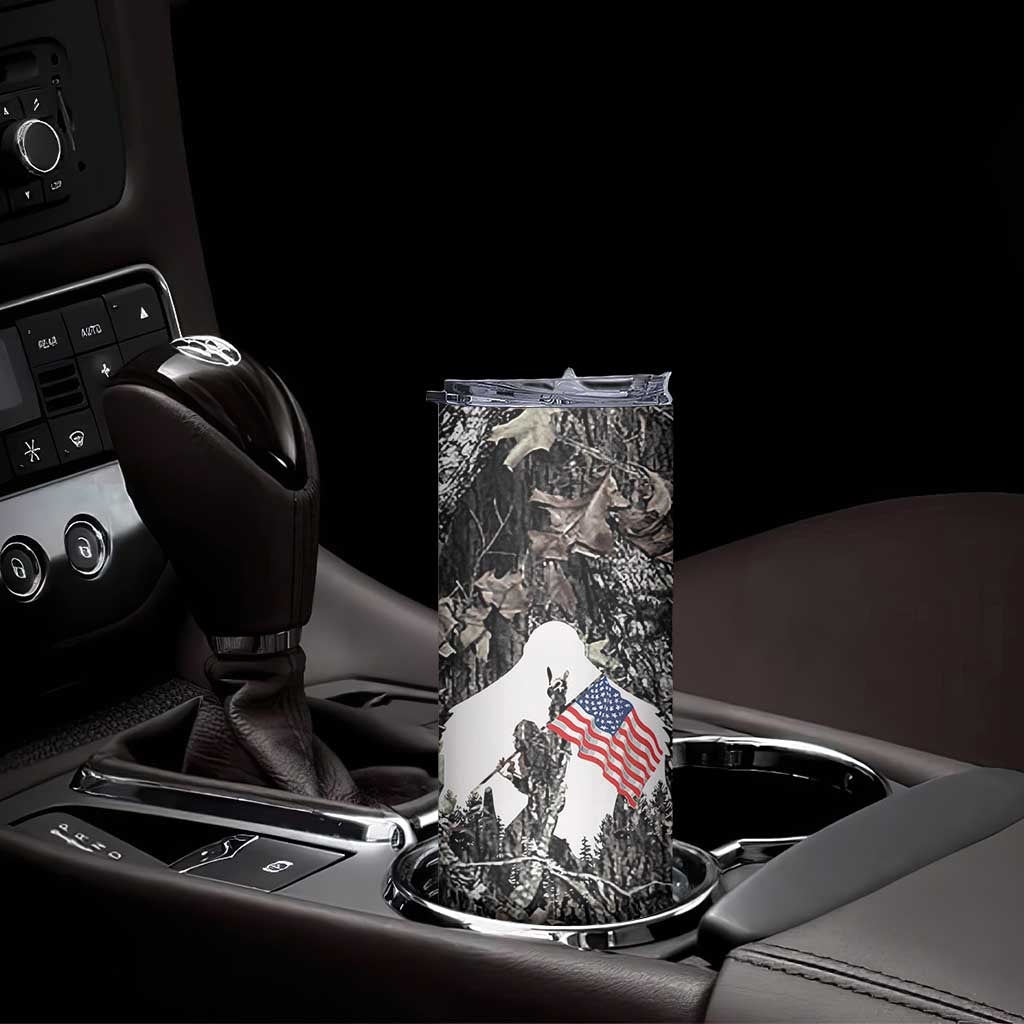 Bigfoot Camping Skinny Tumbler Not All Who Wander Are Lost Sasquatch