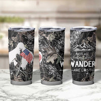 Bigfoot Camping Tumbler Cup Not All Who Wander Are Lost Sasquatch