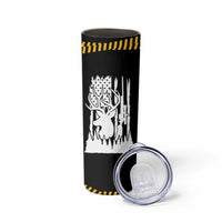 Deer Hunting Dad Skinny Tumbler Best Buckin' Papa Ever American Flag - Wonder Print Shop