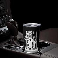 Deer Hunting Dad Tumbler Cup Best Buckin' Papa Ever American Flag - Wonder Print Shop