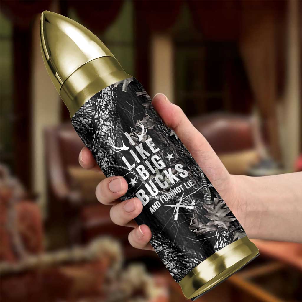 Funny Hunting Bullet Tumbler Camo Deer American Flag I Like Big Bucks I Cannot Lie