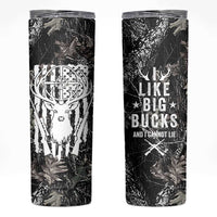 Funny Hunting Skinny Tumbler Camo Deer American Flag I Like Big Bucks I Cannot Lie