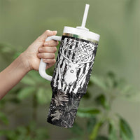 Funny Hunting Tumbler With Handle Camo Deer American Flag I Like Big Bucks I Cannot Lie