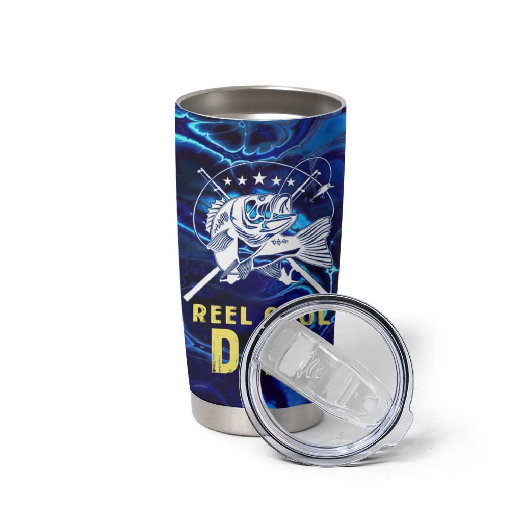 Funny Fishing Gift Tumbler Cup Reel Cool Dad Gifts American Flag - Wonder Print Shop