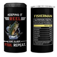 Funny Fishing 4 in 1 Can Cooler Tumbler Keeping It Reel Fisherman Fathers Day Gifts