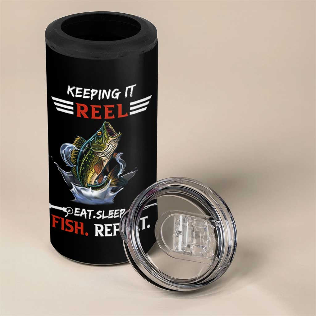 Funny Fishing 4 in 1 Can Cooler Tumbler Keeping It Reel Fisherman Fathers Day Gifts