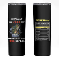 Funny Fishing Skinny Tumbler Keeping It Reel Fisherman Fathers Day Gifts