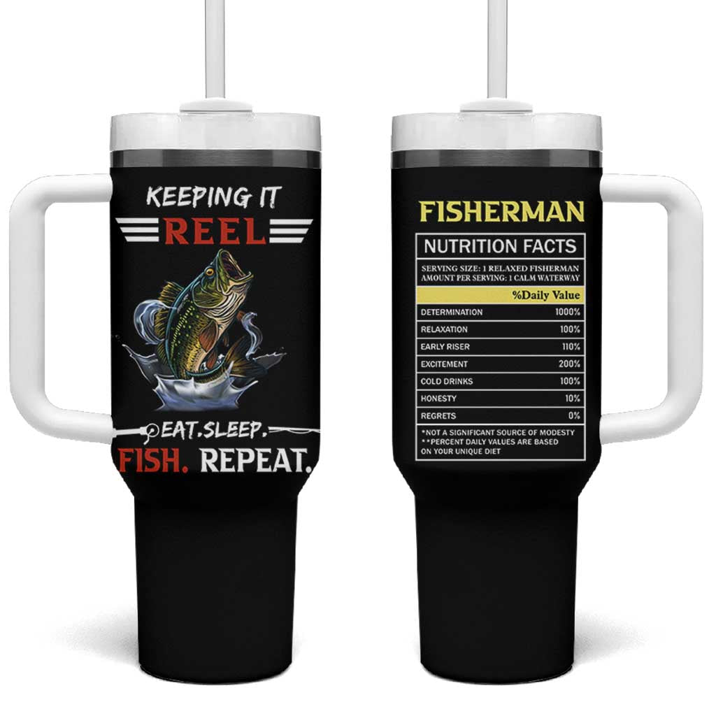Funny Fishing Tumbler With Handle Keeping It Reel Fisherman Fathers Day Gifts