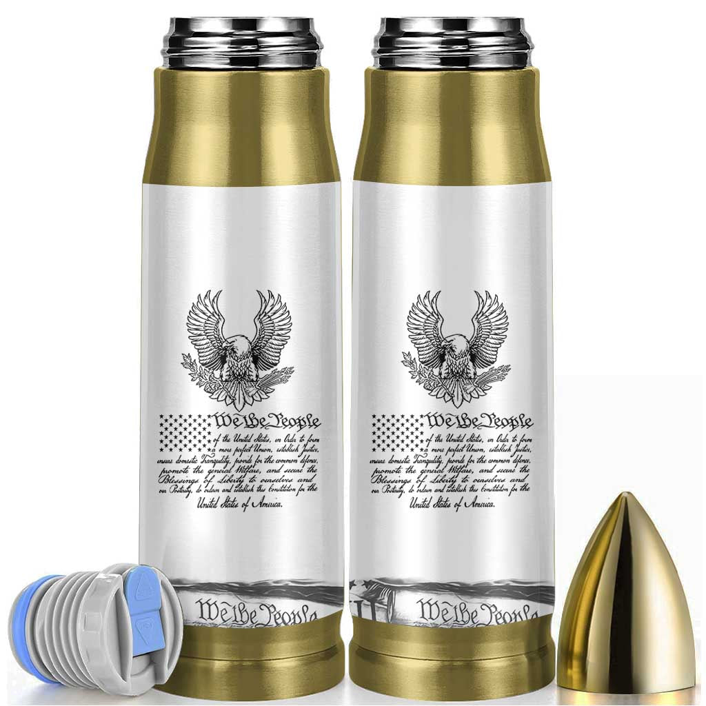 American Flag Patriotic Bullet Tumbler USA US Constitution 4th of July We The People 1776 Flag