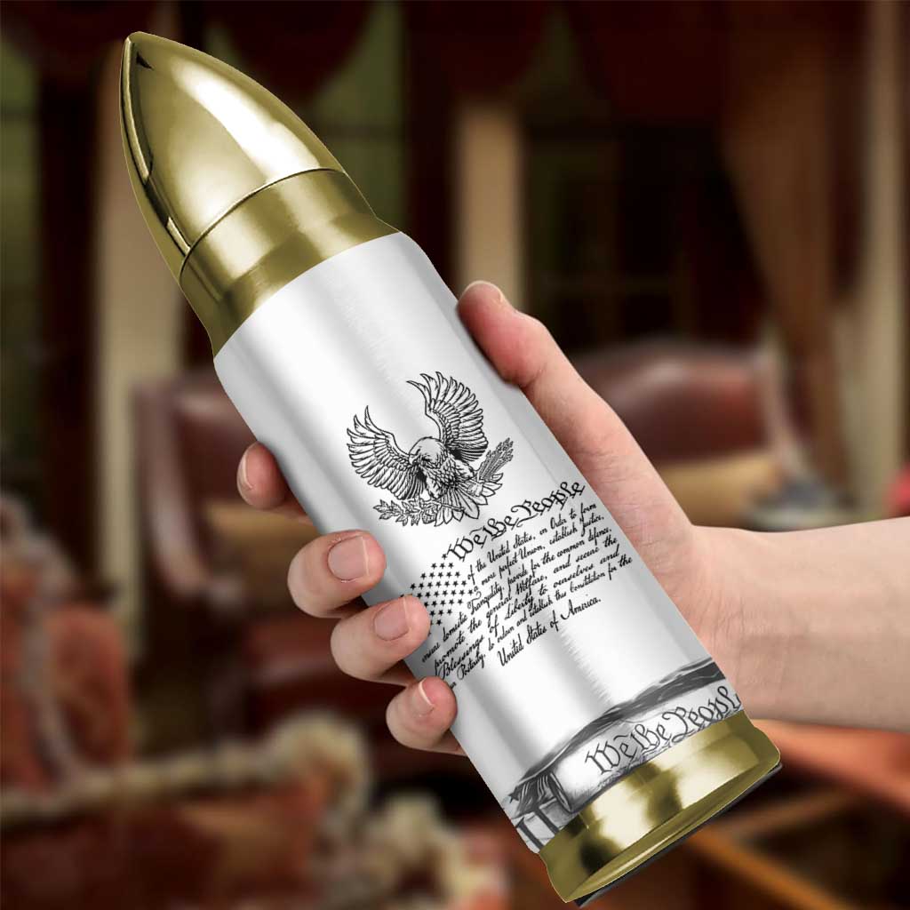 American Flag Patriotic Bullet Tumbler USA US Constitution 4th of July We The People 1776 Flag