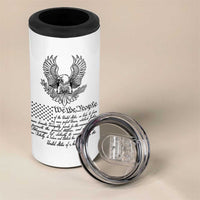 American Flag Patriotic 4 in 1 Can Cooler Tumbler USA US Constitution 4th of July We The People 1776 Flag