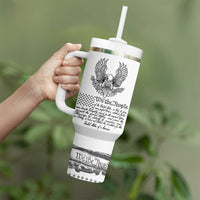 American Flag Patriotic Tumbler With Handle USA US Constitution 4th of July We The People 1776 Flag