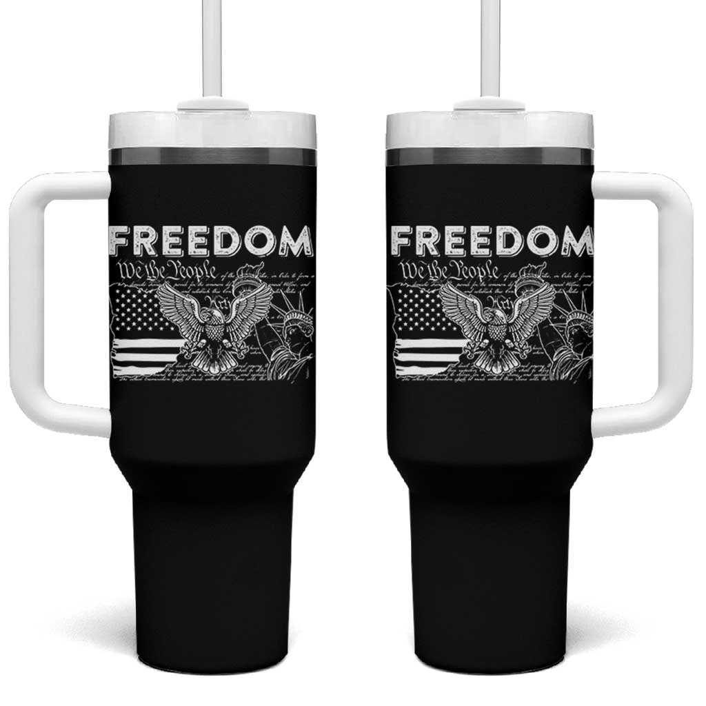 Patriotic Tumbler With Handle 4th Of July We The People US Flag 250 Years Independence Day Freedom