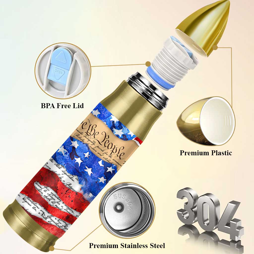 Patriotic Eagle American Flag Bullet Tumbler 250 Years 1776 2026 4th Of July Independence Day