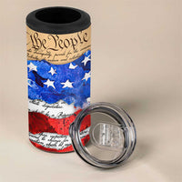 Patriotic Eagle American Flag 4 in 1 Can Cooler Tumbler 250 Years 1776 2026 4th Of July Independence Day