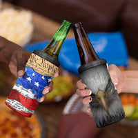 Patriotic Eagle American Flag 4 in 1 Can Cooler Tumbler 250 Years 1776 2026 4th Of July Independence Day