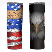 Patriotic Eagle American Flag Skinny Tumbler 250 Years 1776 2026 4th Of July Independence Day