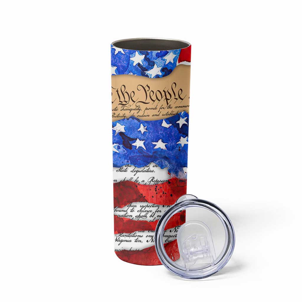 Patriotic Eagle American Flag Skinny Tumbler 250 Years 1776 2026 4th Of July Independence Day