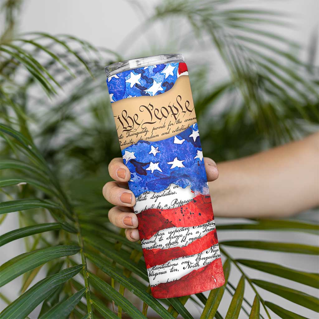 Patriotic Eagle American Flag Skinny Tumbler 250 Years 1776 2026 4th Of July Independence Day
