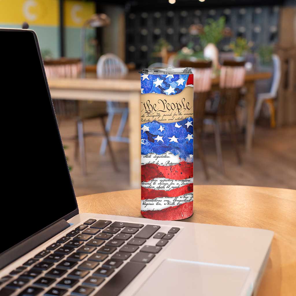 Patriotic Eagle American Flag Skinny Tumbler 250 Years 1776 2026 4th Of July Independence Day