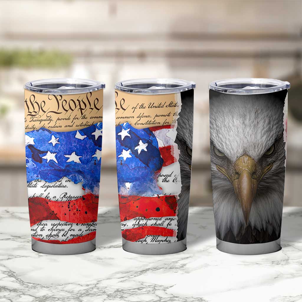 Patriotic Eagle American Flag Tumbler Cup 250 Years 1776 2026 4th Of July Independence Day