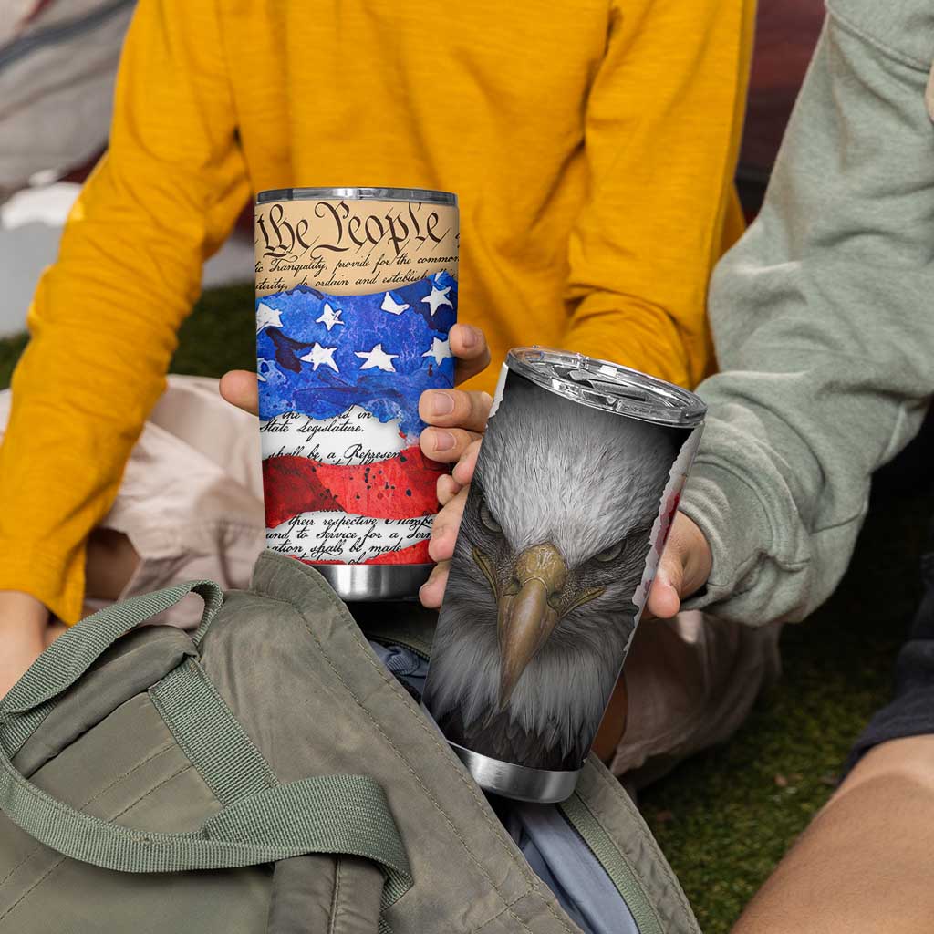 Patriotic Eagle American Flag Tumbler Cup 250 Years 1776 2026 4th Of July Independence Day
