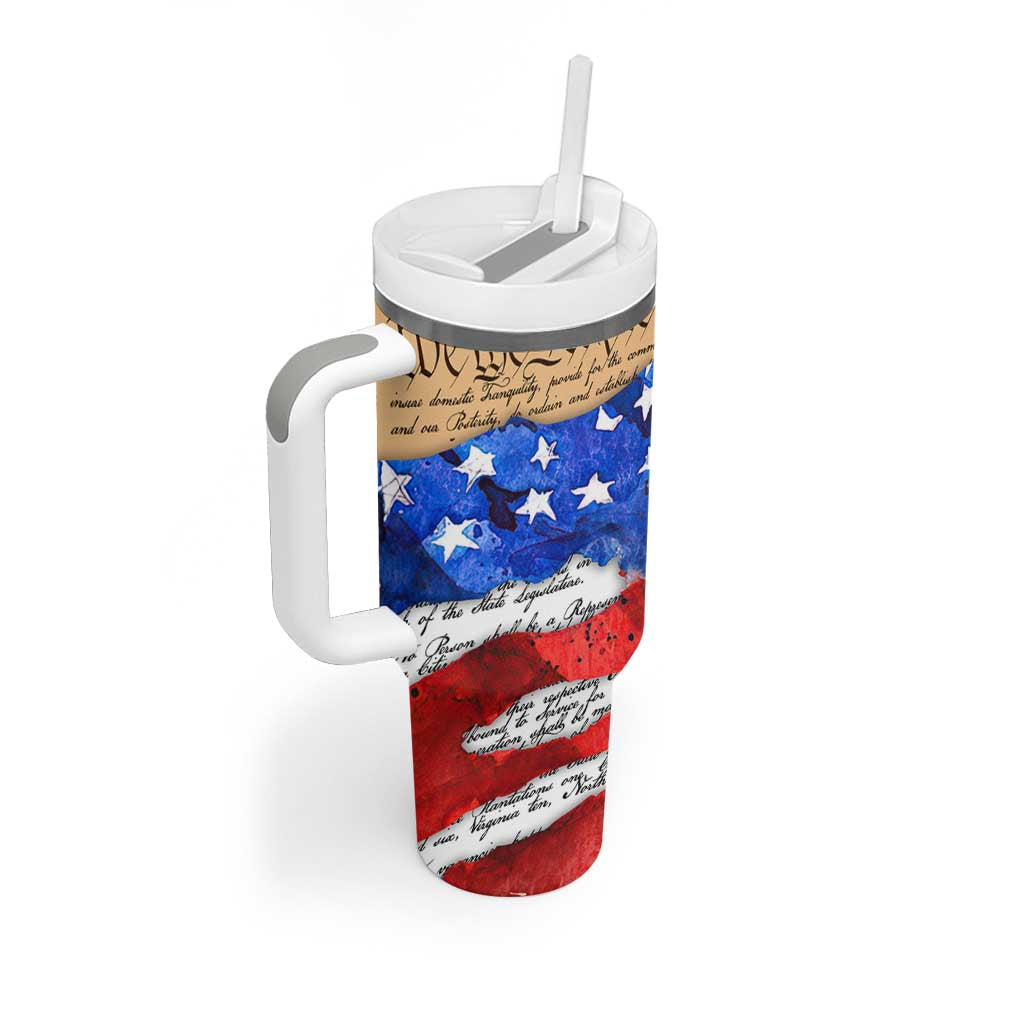 Patriotic Eagle American Flag Tumbler With Handle 250 Years 1776 2026 4th Of July Independence Day