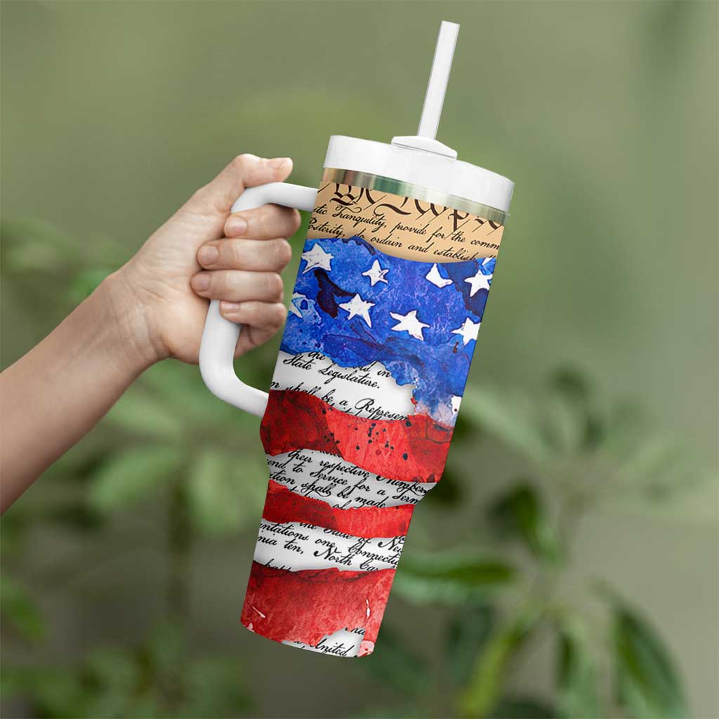 Patriotic Eagle American Flag Tumbler With Handle 250 Years 1776 2026 4th Of July Independence Day