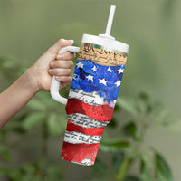 Patriotic Eagle American Flag Tumbler With Handle 250 Years 1776 2026 4th Of July Independence Day