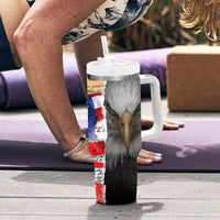 Patriotic Eagle American Flag Tumbler With Handle 250 Years 1776 2026 4th Of July Independence Day