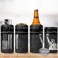 American Patriotic Gift 4 in 1 Can Cooler Tumbler US Constitution We The People 4th Of July Independence Day