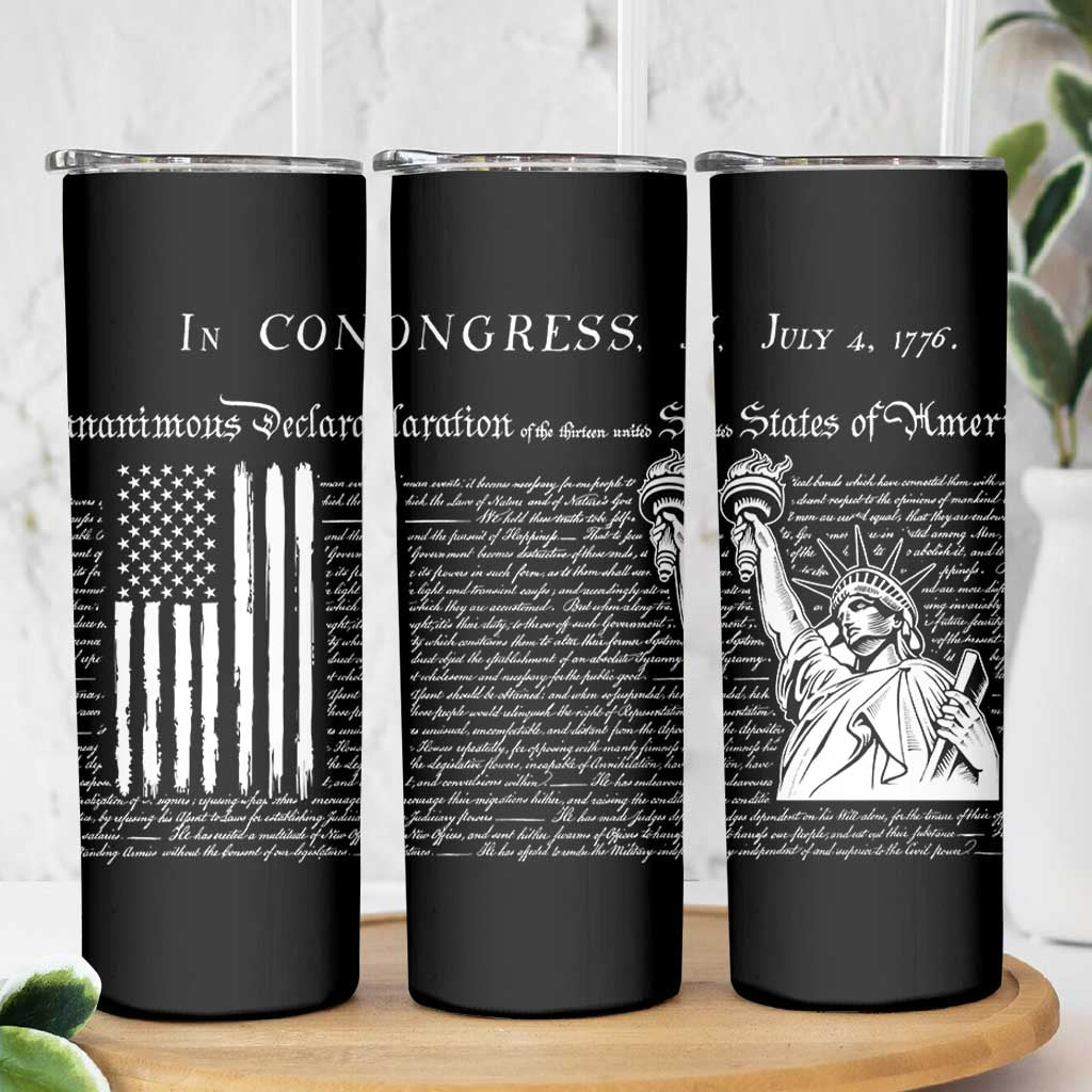 American Patriotic Gift Skinny Tumbler US Constitution We The People 4th Of July Independence Day