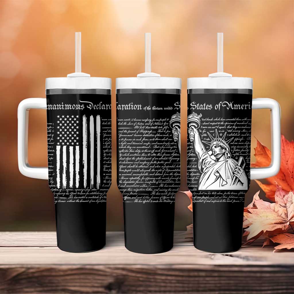 American Patriotic Gift Tumbler With Handle US Constitution We The People 4th Of July Independence Day