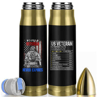 US Veteran Bullet Tumbler I am A Veteran My Oath Never Expires Distressed US Flag